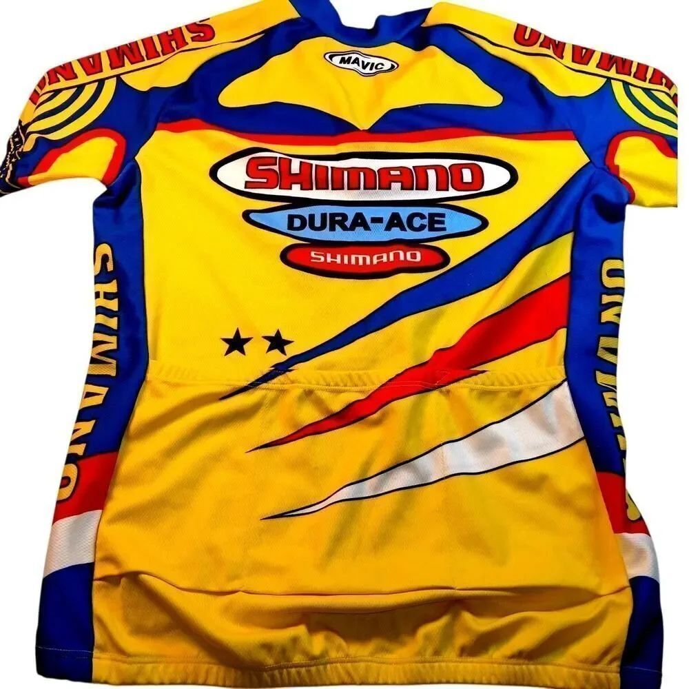 Shimano Youth Boys Yellow Multi-Color Athletic Shirt - XL WOW!!